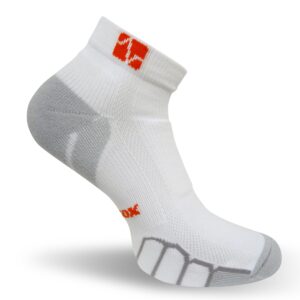 vitalsox italy low cut running, sport, gym light weight silver drystat socks, white, medium vt0210