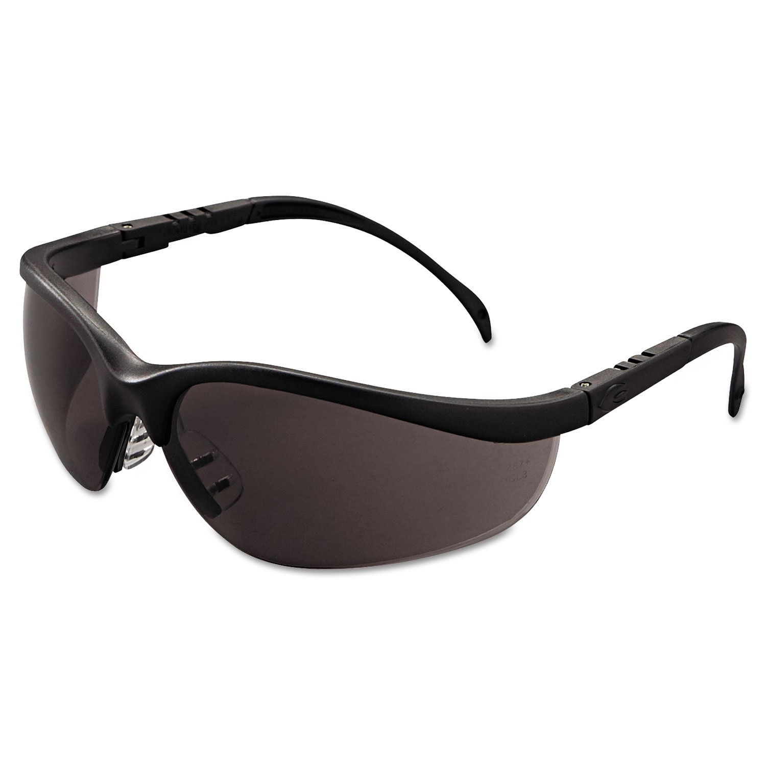 MCR Crews KD112 Klondikke Safety Glasses - Black Frame, Grey Lens