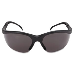 MCR Crews KD112 Klondikke Safety Glasses - Black Frame, Grey Lens