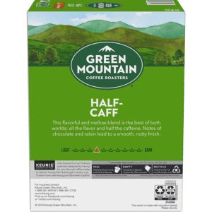 Green Mountain Coffee Roasters Half Caff, Single-Serve Keurig K-Cup Pods, Medium Roast Coffee, 24 Count