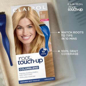 Clairol Root Touch-Up by Nice'n Easy Permanent Hair Dye, 6 Light Brown Hair Color, Pack of 2