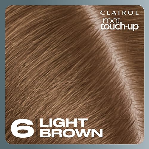 Clairol Root Touch-Up by Nice'n Easy Permanent Hair Dye, 6 Light Brown Hair Color, Pack of 2