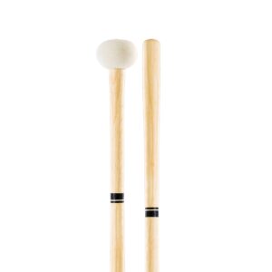 ProMark Bass Drum Mallets - PSMB3 Performer Series Special Extra Dense Felt Head - Ideal for 24-26 inch Bass Drums - American Hickory Handles with Comfort Flare Grip - 1 Pair