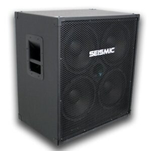 seismic audio - 410 bass guitar speaker cabinet with horn and volume control pa dj 400 watts 4x10 4 10