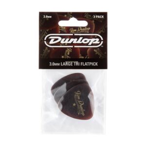 Dunlop Americana 3.0mm Brown Large Triangle Guitar Pick, 3 Pack