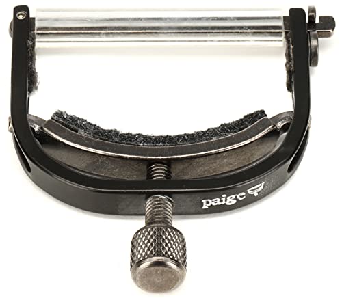 Paige Musical PBEW Banjo/Mandolin Capo-Fits Past the 4th Fret on a 5-String - Made in USA - Black