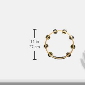 Toca Acacia Tambourine With Brass Jingles 10 Inch