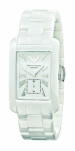 emporio armani men's white ceramic watch