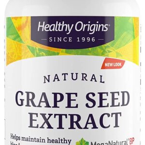 Healthy Origins MegaNatural BP-Grape Seed Extract, 300 mg - Blood Flow Support - Premium Grapeseed Extract Capsules - Non-GMO & Gluten-Free Supplement - 150 Veggie Capsules