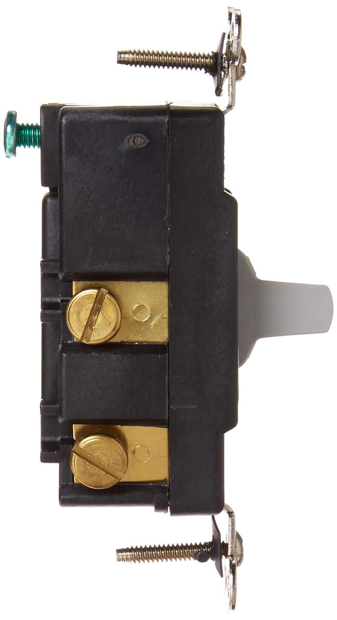 Leviton 1257-GY 20 Amp, 120/277 Volt, Toggle, Double Throw, Center Off, Momentary Contact, Single-Pole AC Quiet Switch, Industrial Grade, Grounding, Gray