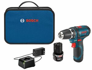 bosch 12v max 3/8 inch cordless drill driver kit with (2) 2 ah batteries