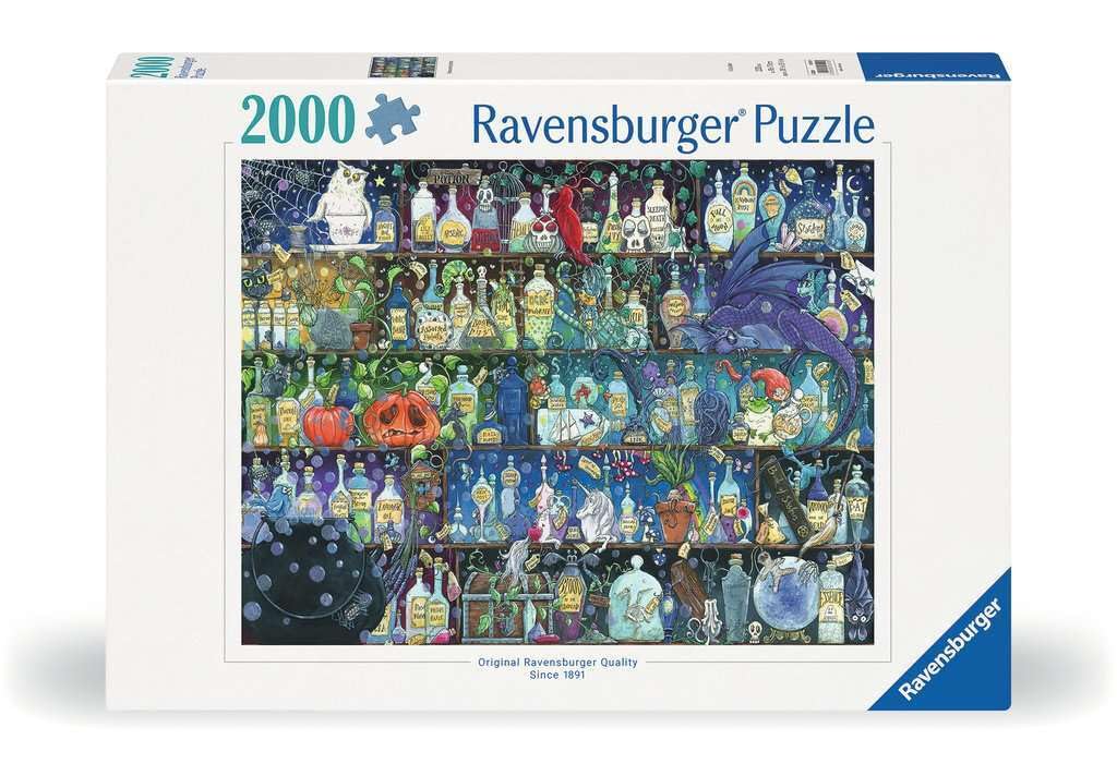 Ravensburger 16010 Poisons and Potions 2000 Piece Piece Jigsaw Puzzle for Adults – Every Piece is Unique, Softclick Technology Means Pieces Fit Together Perfectly