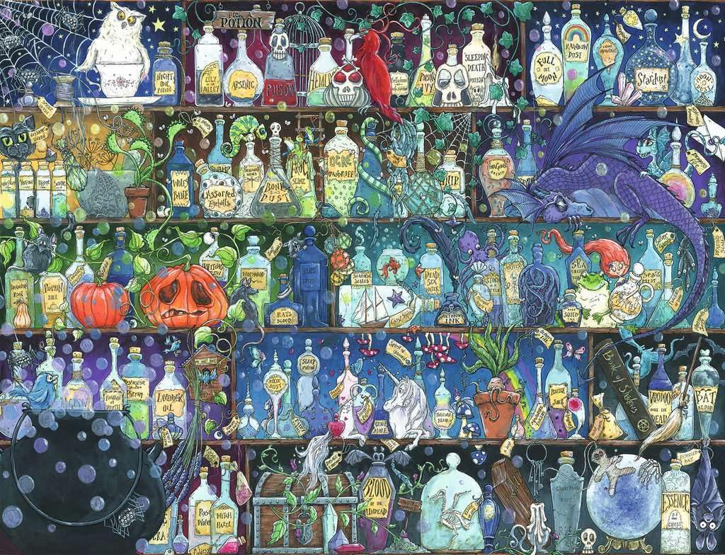 Ravensburger 16010 Poisons and Potions 2000 Piece Piece Jigsaw Puzzle for Adults – Every Piece is Unique, Softclick Technology Means Pieces Fit Together Perfectly