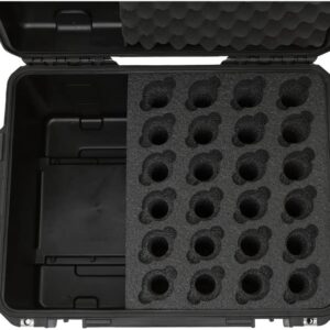 SKB Injection Molded Case w/Foam for (24) Mics w/storage compartment and wheels