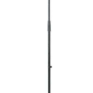 K&M Konig & Meyer 21080.500.55 Tripod Microphone Stand w/Telescoping Boom | Clutch Height Adjustment | Soft-Touch Lock | Folding Leg Design | Zinc Die-Cast Base | German Made | Black