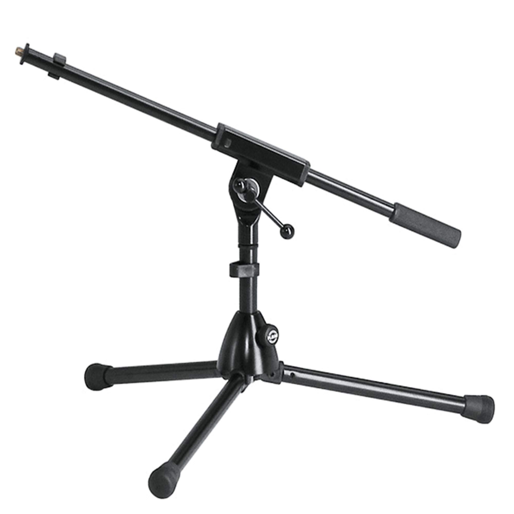 K&M - Konig & Meyer 25910.500.55 - Very Low Level Microphone Compact Stand - 1-piece Boom Arm - Zinc Die-Cast Base - Professional Grade For all Musicians - German Made - Black