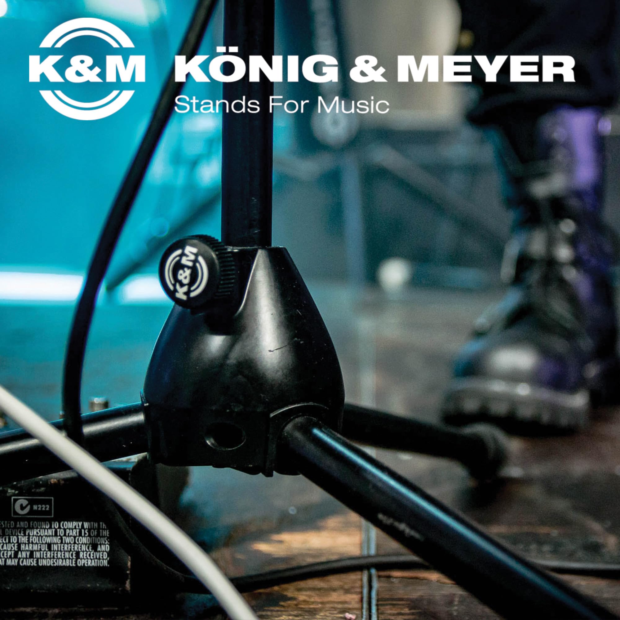 K&M - Konig & Meyer 25910.500.55 - Very Low Level Microphone Compact Stand - 1-piece Boom Arm - Zinc Die-Cast Base - Professional Grade For all Musicians - German Made - Black