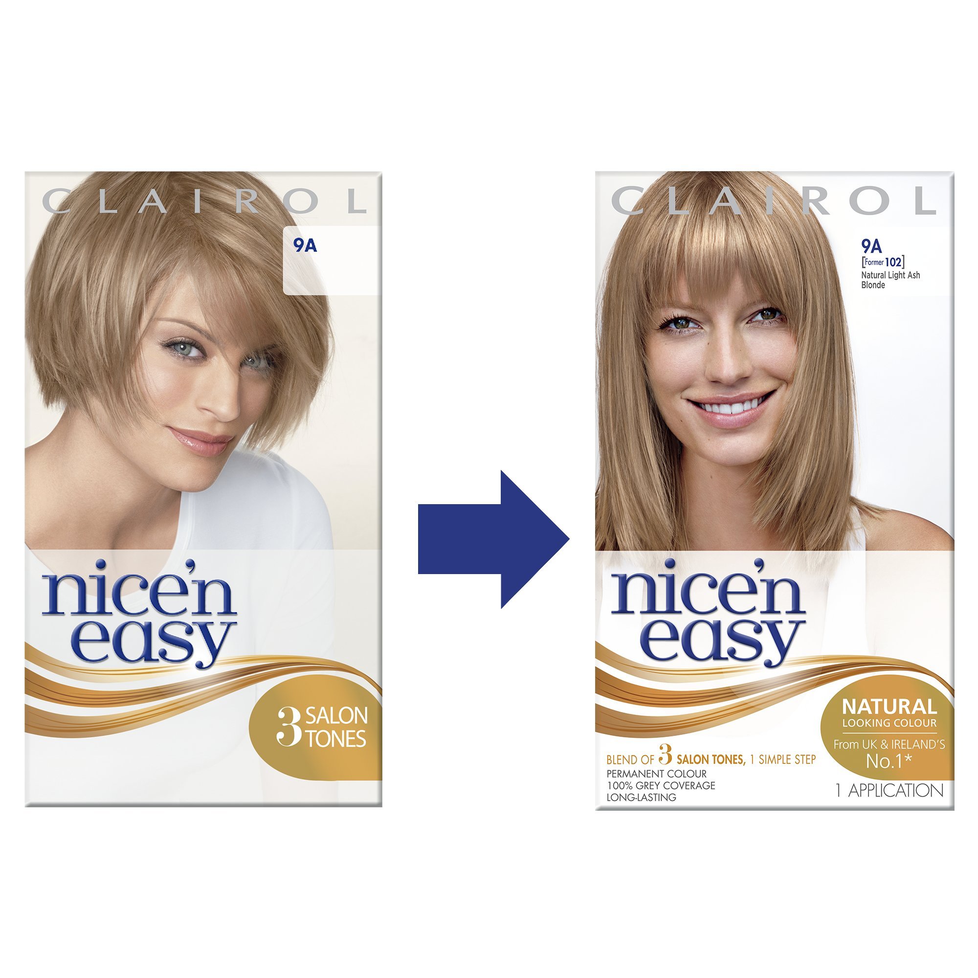 Clairol Nice 'n Easy Permanent Hair Color, [9A] Light Ash Blonde 1 ea