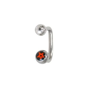 red star lippy loop labret lip piercing jewelry 14 gauge