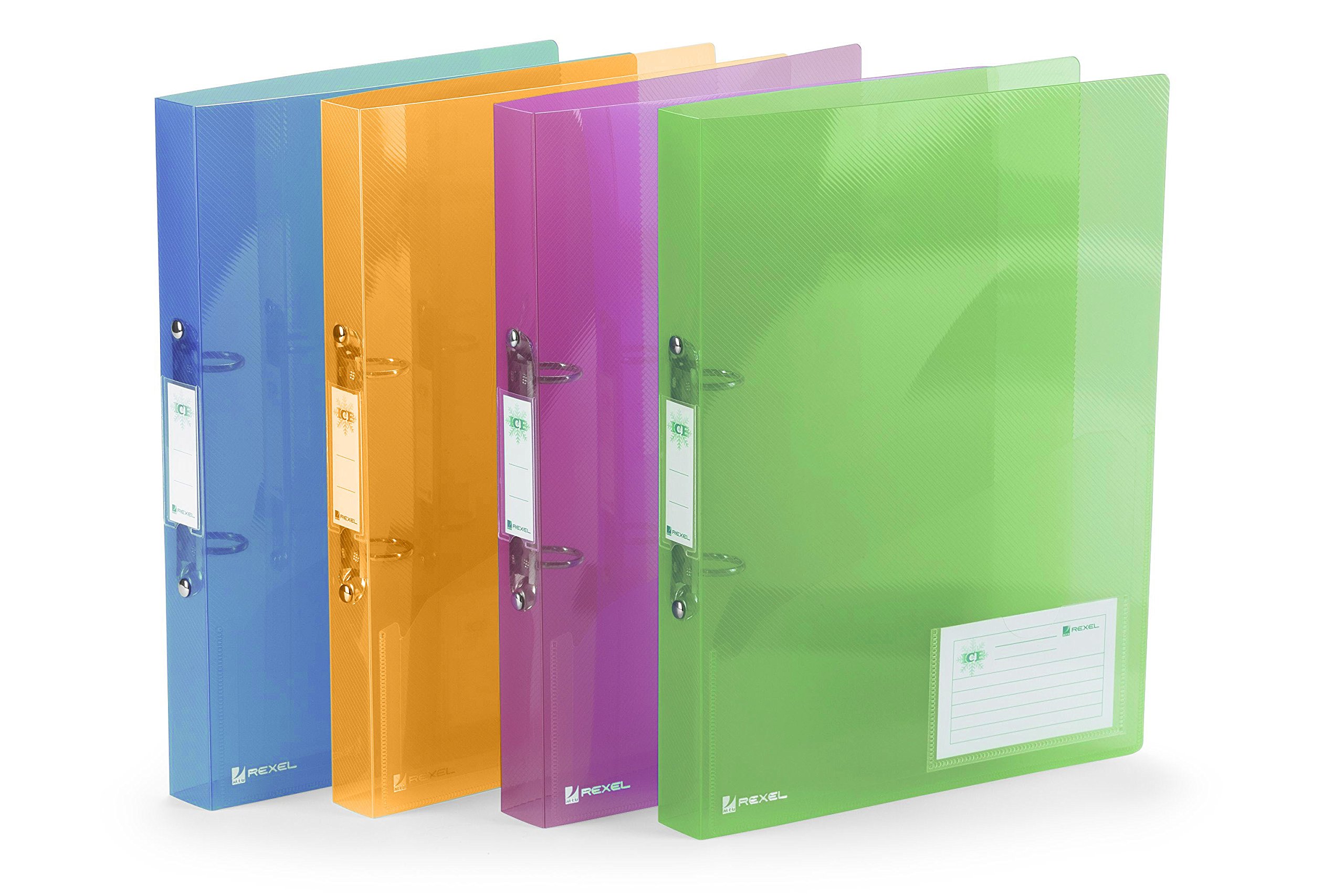 Rexel ICE 2-Ring Binder A4 (Orange, Blue, Lime Green or Pink)