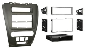 metra 99-5821b single or double din installation dash kit for 2010 ford fusion and mercury milan (matte black)