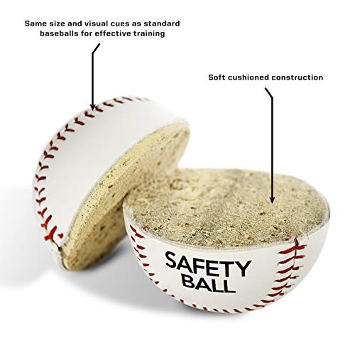 SKLZ Soft Cushioned Safety Baseballs, 2 Pack, White Pearl