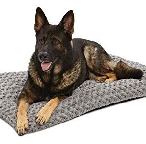 MidWest Homes for Pets Deluxe Dog Beds | Super Plush Dog & Cat Beds Ideal for Dog Crates | Machine Wash & Dryer Friendly, 1-Year Warranty,Gray, 48-Inch