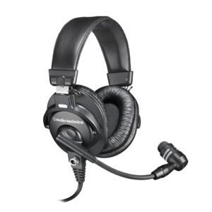 Audio-Technica BPHS1 Broadcast Stereo Headset with Dynamic Cardioid Boom Mic Black, Adjustable