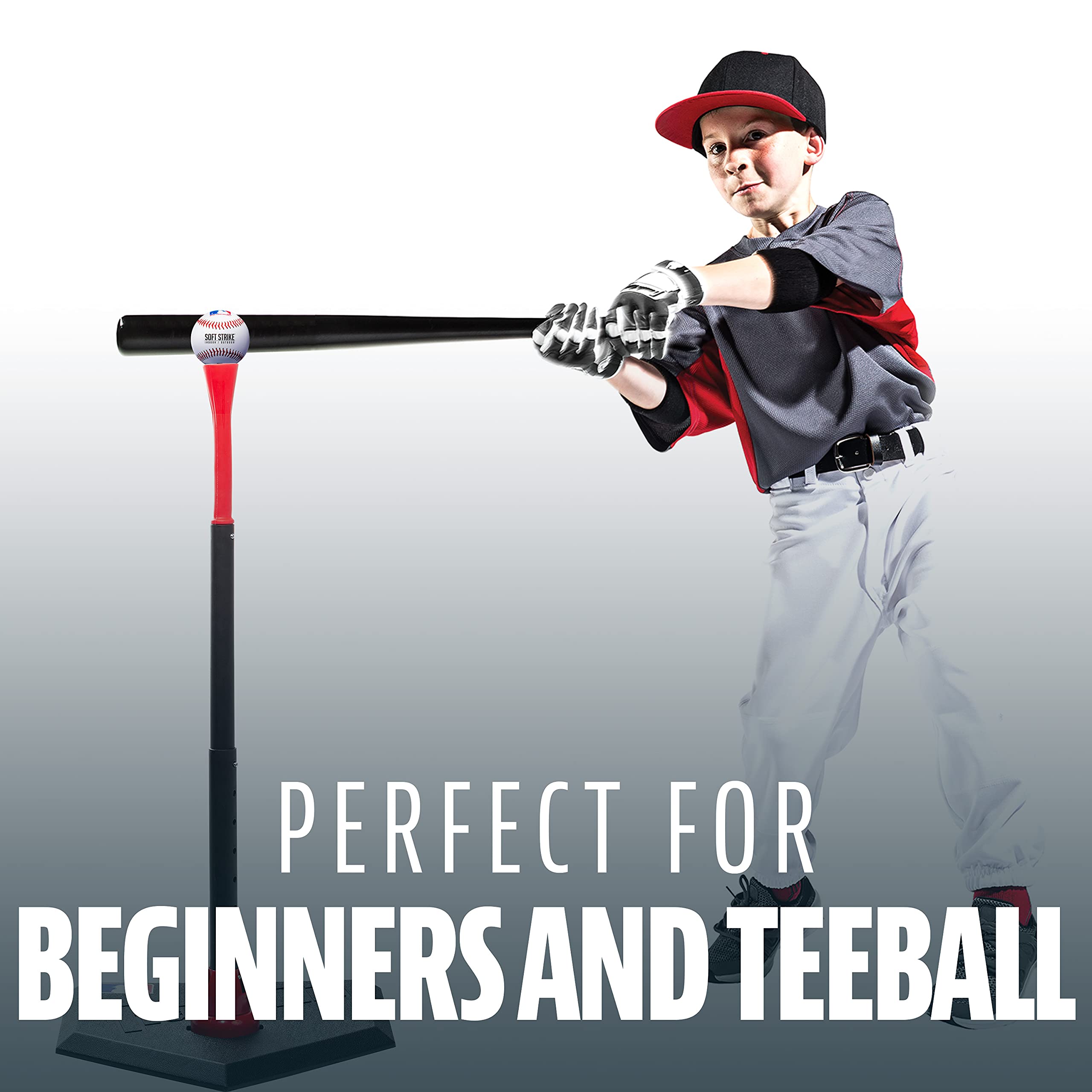 Franklin Sports Kids Teeball Batting Tee - Youth Baseball Tee Stand - Adjustable + Portable Hitting Practice Tee - MLB Spring Swing