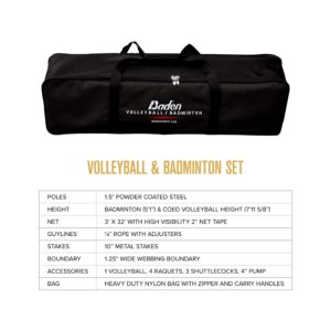 Baden Champions Volleyball Badminton Combo Set