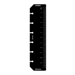 filofax pocket black ruler (b213609)