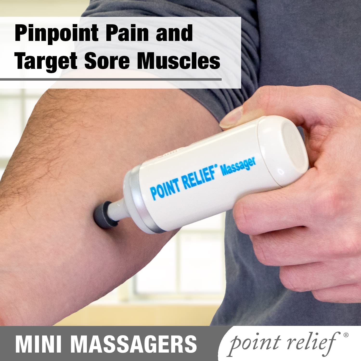 Point Relief 14-1050 Mini Massager for Handheld Targeted Massage Therapy Relieve Muscle Pain