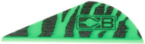 bohning blazer tiger archery vane (100-pack), green, 2 inch