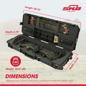 SKB Cases iSeries 4214-PL Hard Plastic Molded Bow Case with Wheels and Handles