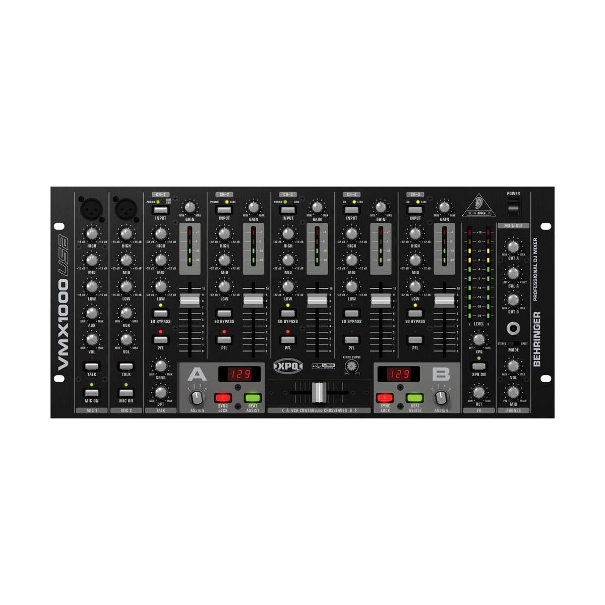 Behringer Pro Mixer VMX1000USB 5-channel DJ Mixer