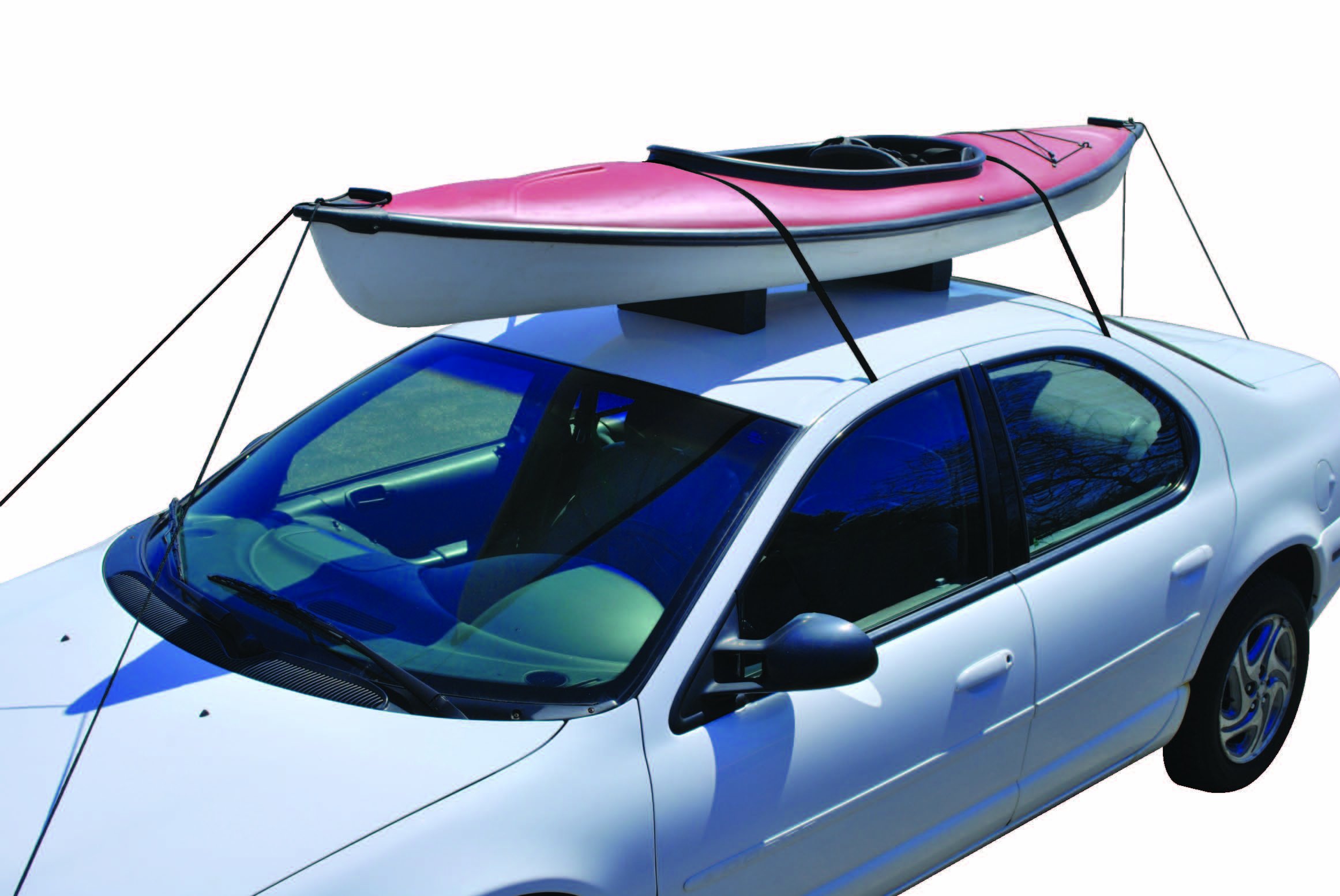 Attwood 11438-7 Universal Rack-Free Car-Top Kayak Carrier Kit with Supporting Foam Blocks