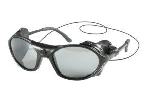 black tactical sunglasses with wind guard (glacier glasses)