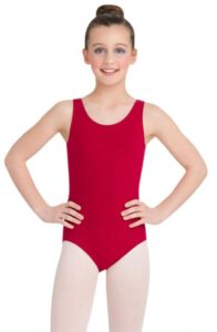 capezio high-neck tank leotard - girls, garnet, intermediate