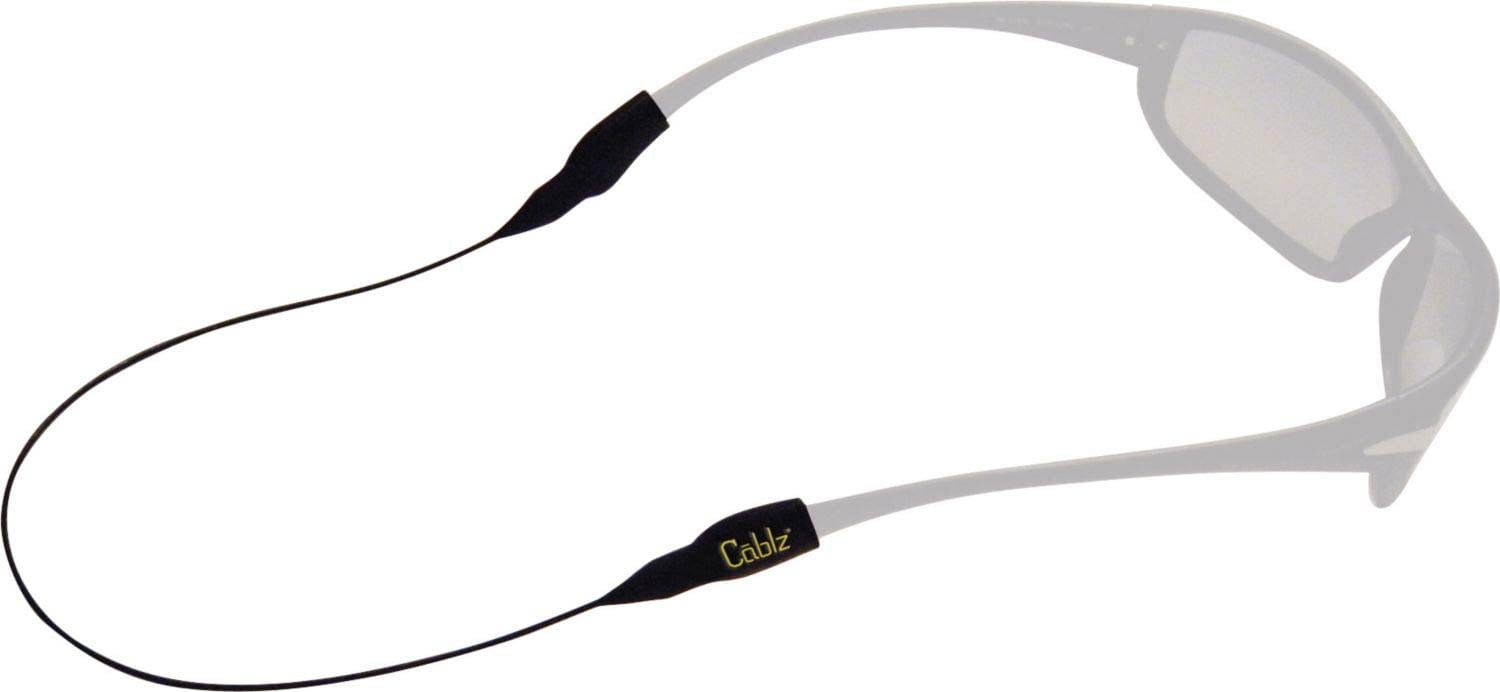 Cablz Original Eyewear Retainer | Stainless Cable Eyewear Retainer Strap (Black - 14 Inch)