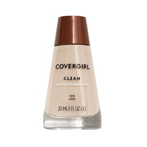 covergirl clean makeup foundation normal skin ivory 105, 1 oz (packaging may vary)