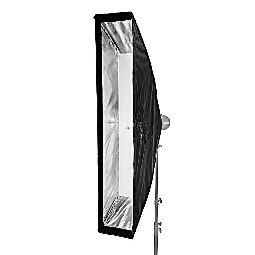 Pro Studio Solutions EZ Pro Beauty Dish Strip Box softbox 12"x56" with Speedring insert, for Balcar, White Lightning, Lighting, X800, X1600, X3200 Strobe Flash Light, Speed Ring, Soft Box