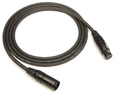 Kirlin 25FT Professional Mic Cables - Black - XLR / XLR - 2 PACK