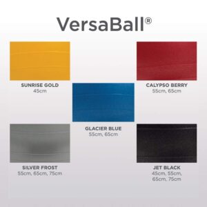 Power Systems VersaBall Stability Ball, 55cm, Silver Frost (80017)