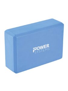 power systems foam yoga block, 9 x 6 x 3 inches, blue, (83360)