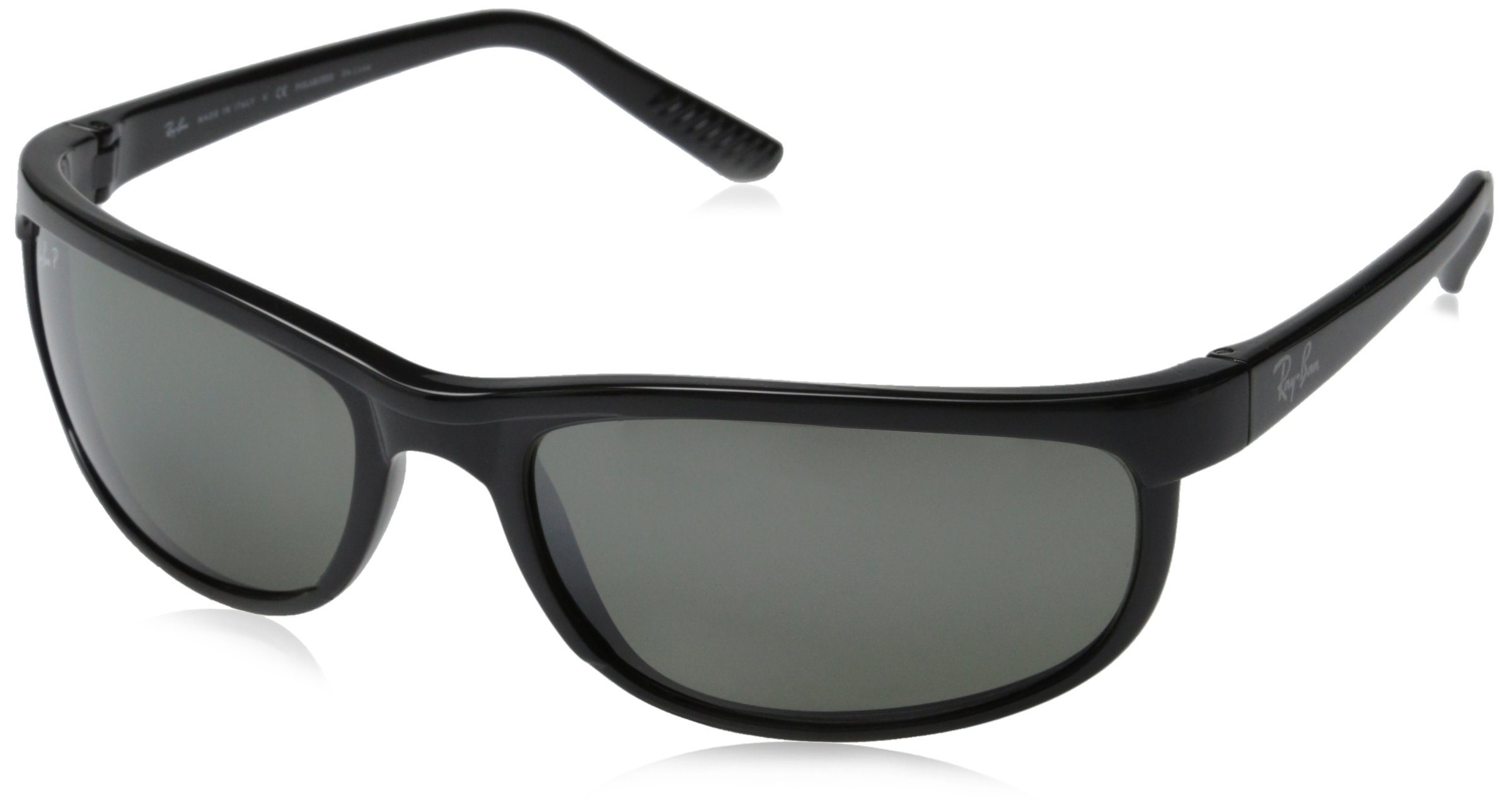 Ray Ban sunglasses RB2027 PRE, 601/W1 Black (Crystal Gray Mirror Polarized Lens), 63 mm