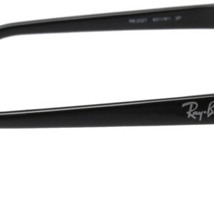 Ray Ban sunglasses RB2027 PRE, 601/W1 Black (Crystal Gray Mirror Polarized Lens), 63 mm