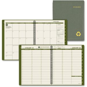 at-a-glance recycled weekly/monthly appointment book, 8 x 11 inches, green, 2012 (70-950g-60)