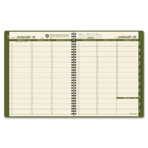 AT-A-GLANCE Recycled Weekly/Monthly Appointment Book, 8 x 11 Inches, Green, 2012 (70-950G-60)