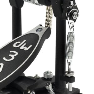 Drum Workshop, Inc. 3000 Series Pedals Bass Drum, Black and Silver, Single (DWCP3000)