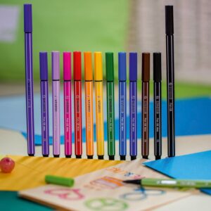 STABILO Pen 68 Mini Wallet of 18 colours - Premium felt-tip pen